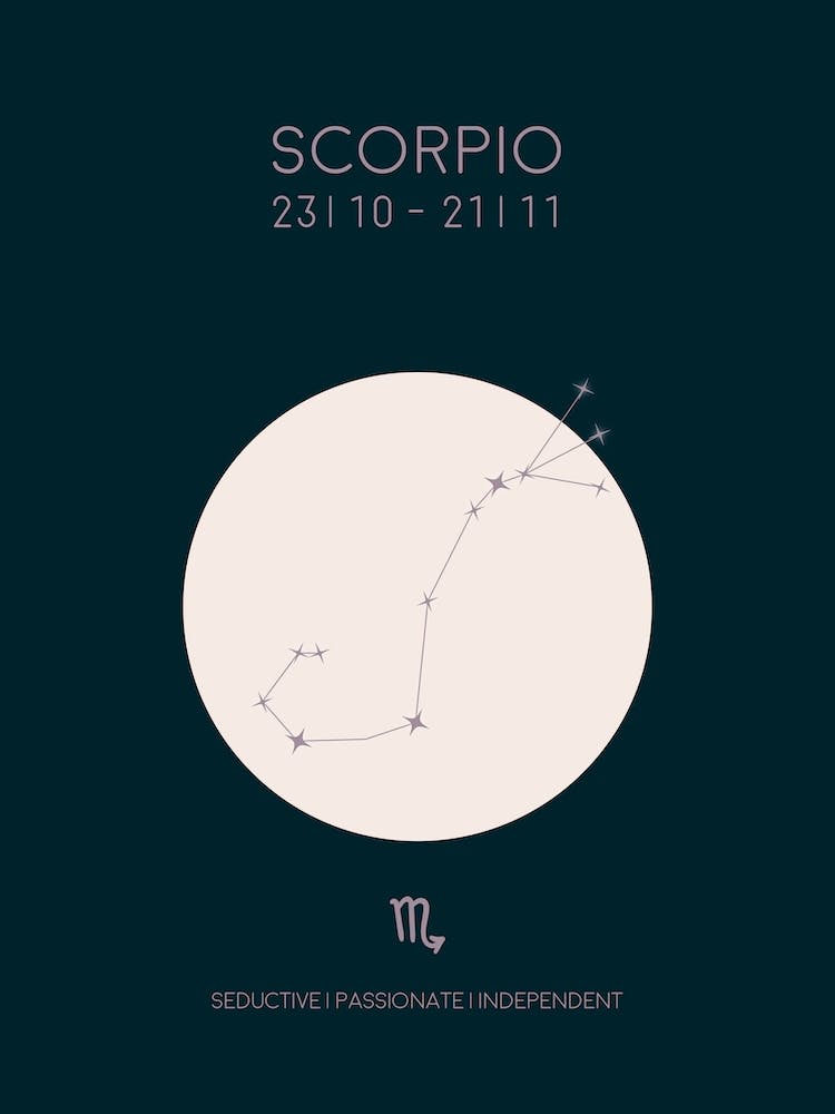 Scorpio Star Sign In Dark