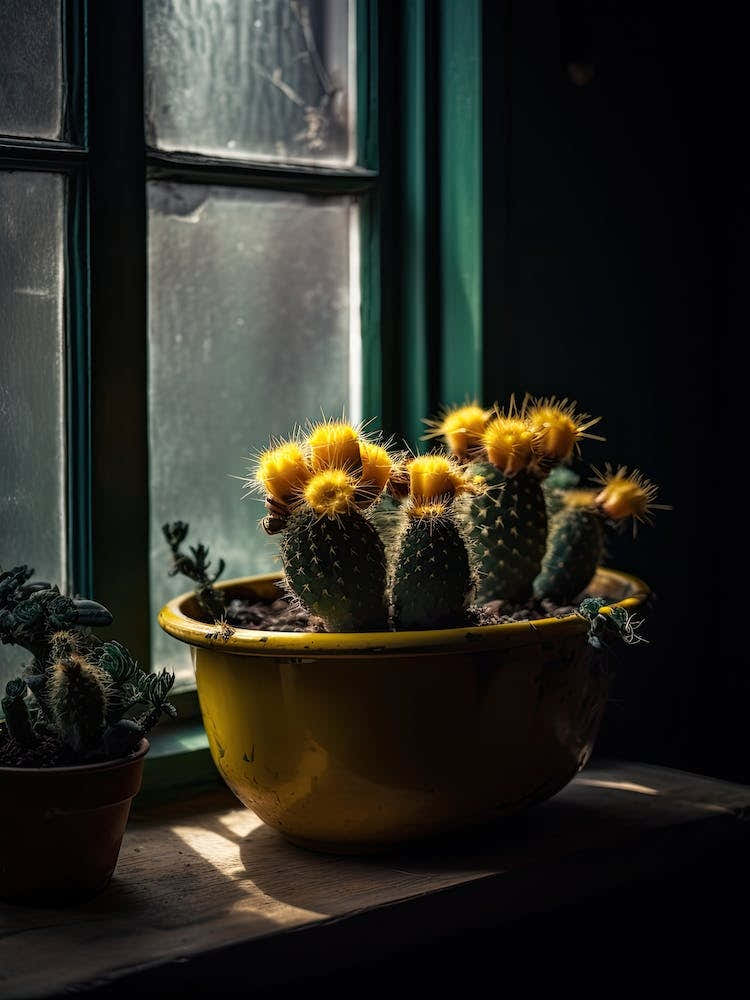 Pincushion Cactus Window 3