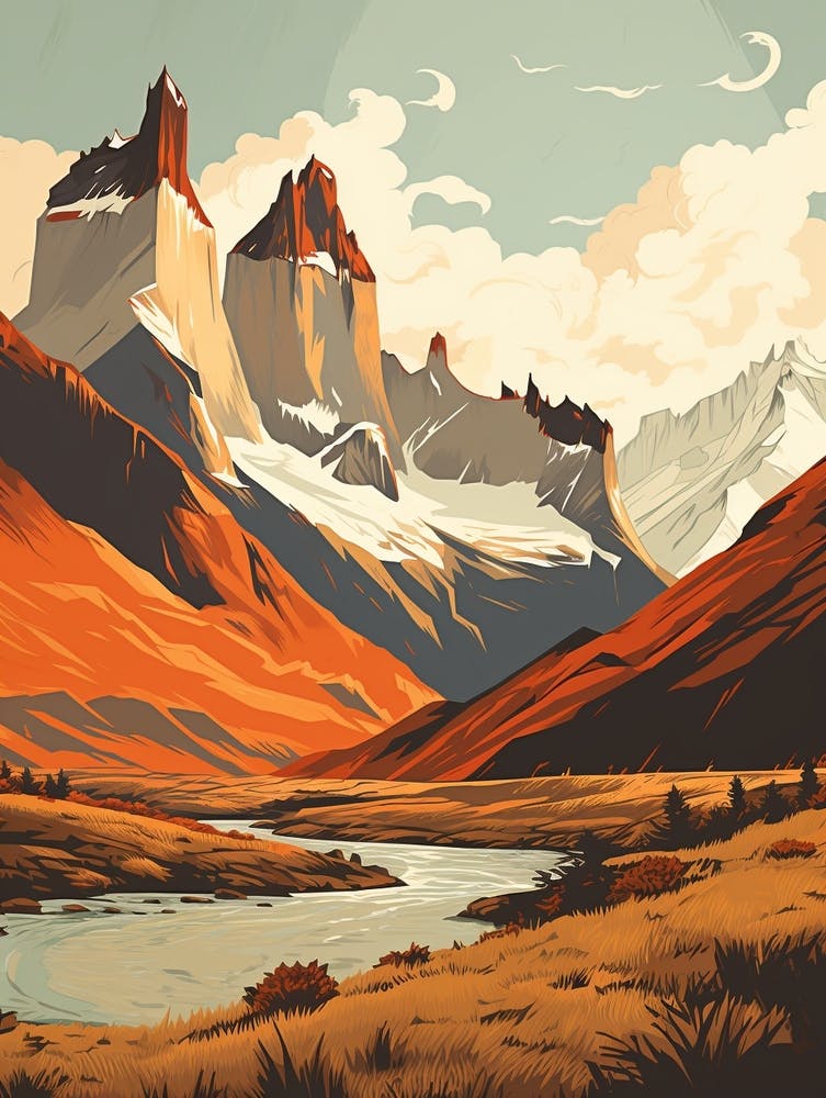 Torres Del Paine Circuit Chile 4 Hiking Trail Landscape