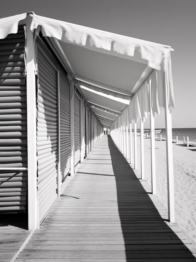 Forte Dei Marmi, Italy, Black And White Photography 3