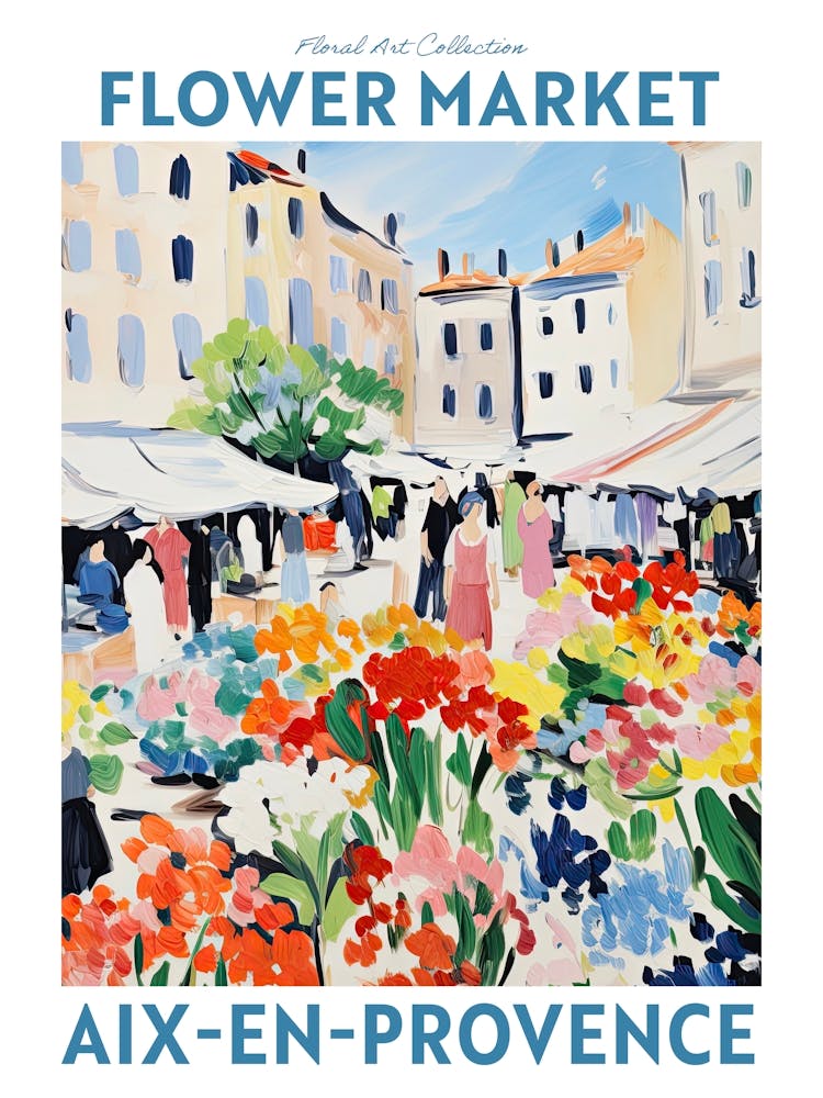 Aix En Provence France Floral Wall Decor Flower Travel Print Plant Art Modern Style