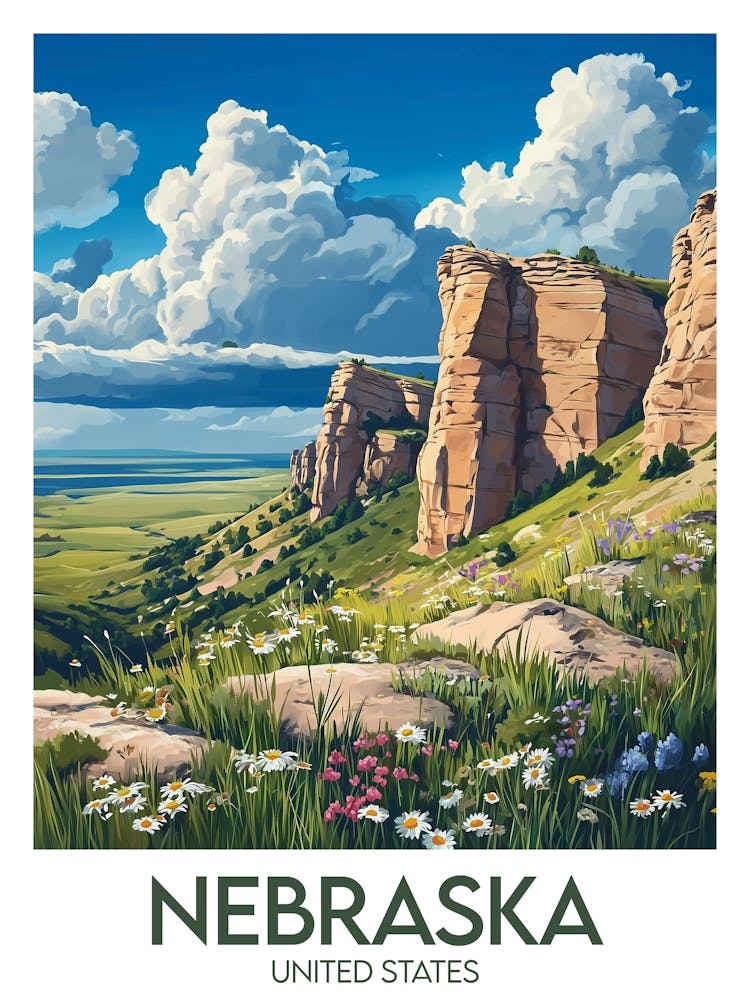 Affiche de voyage Nebraska