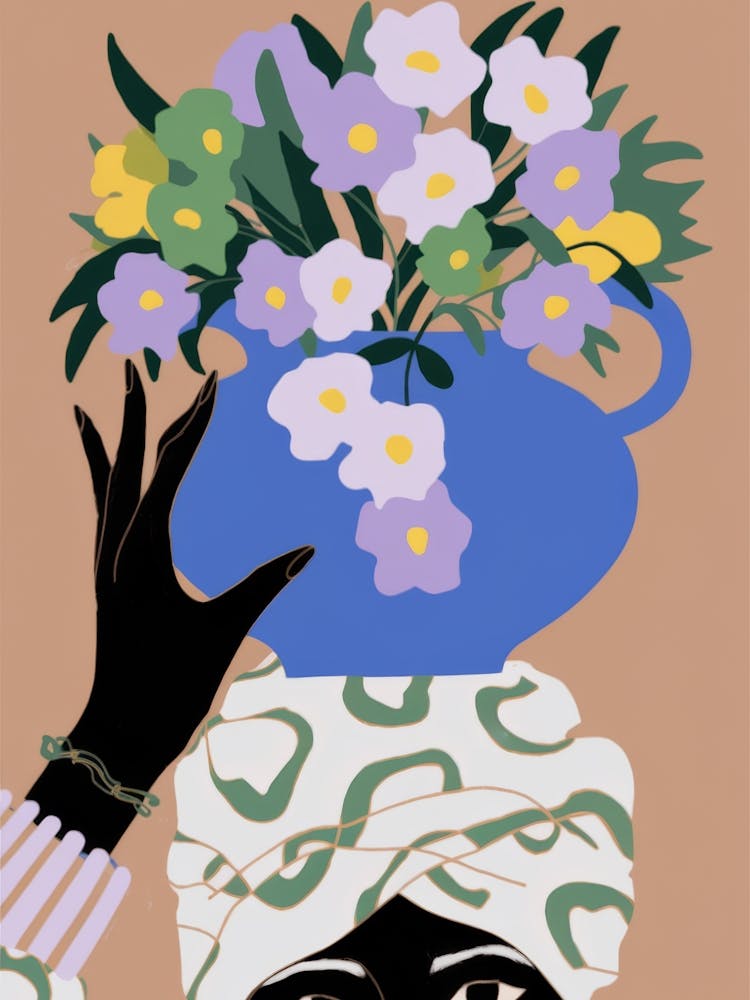 Mysterious Floral Glance