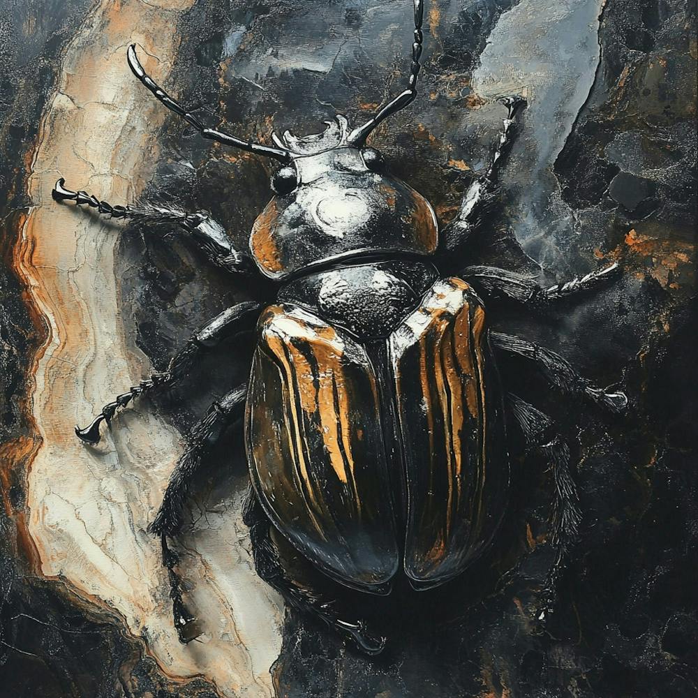 Beetle On Marble