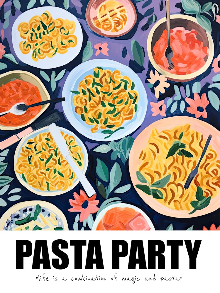 Pasta Party, Matisse Inspired 01
