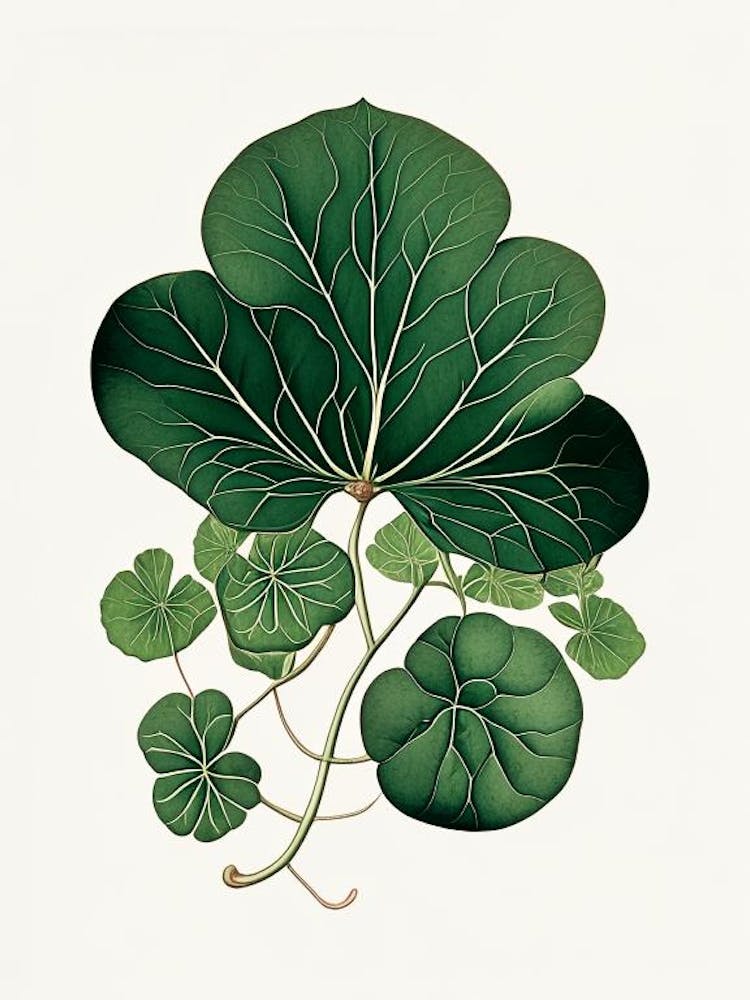 Purslane Leaf Vintage Botanical 2