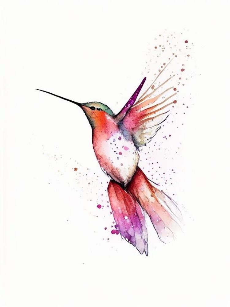 Allen S Hummingbird Minimalist Watercolour 4