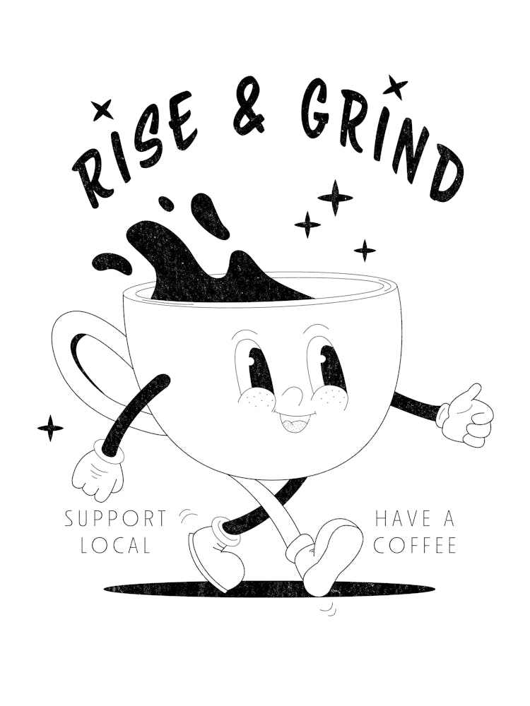 Rise & Grind Coffee - Kitchen Decor 