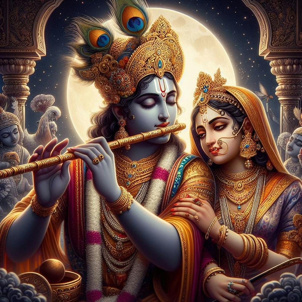Krishna plays flute for Radha for the last time 1