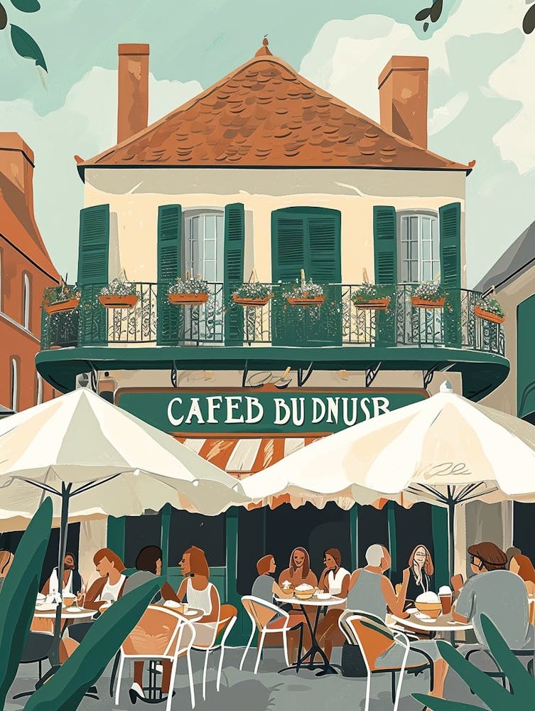 Cafe Du Monde Storybook Illustration 1