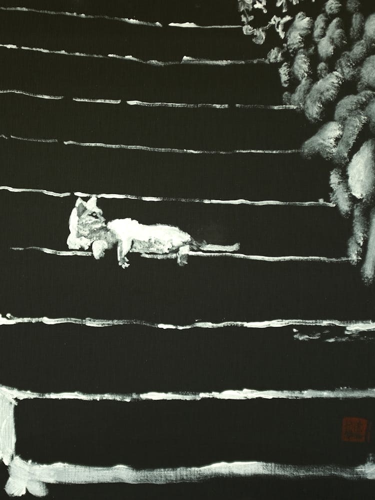 Cat On Stairs