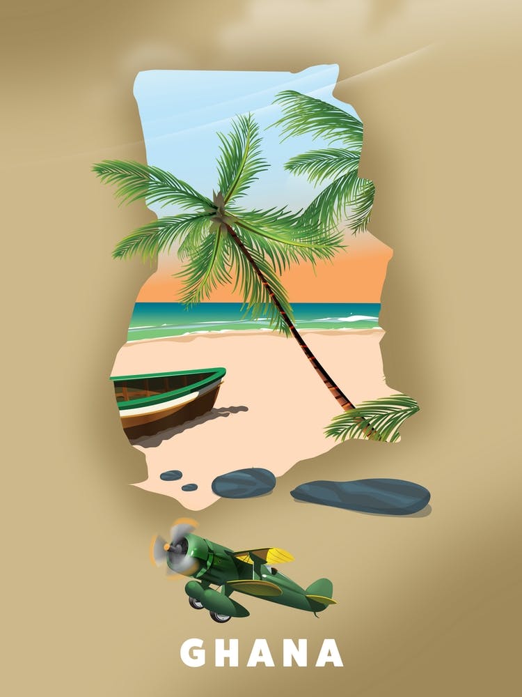 Ghana Reisekarte