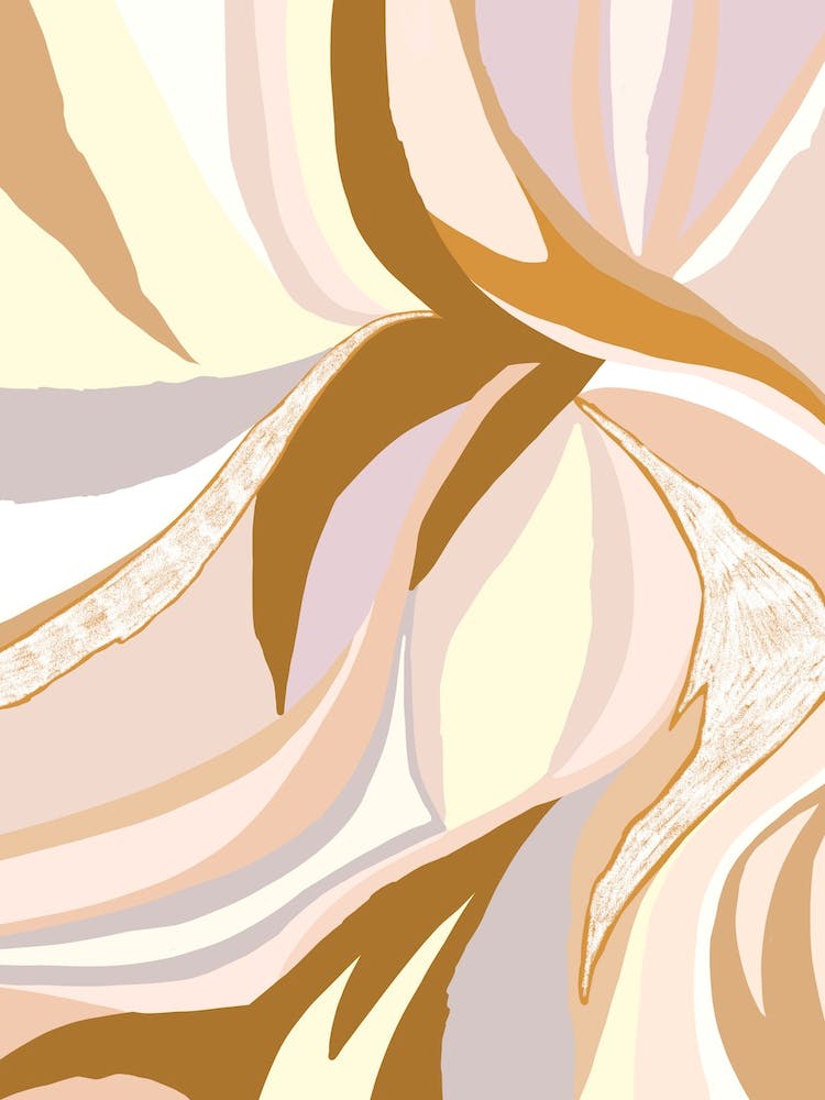 Modern Abstract Brown Lilac