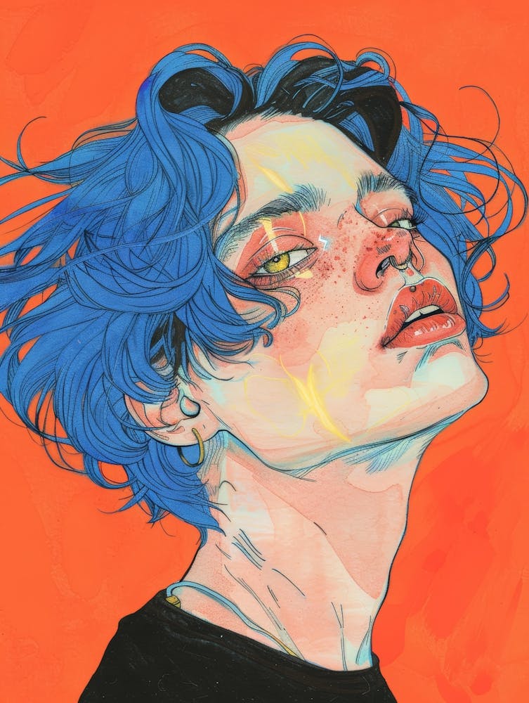 Blue Haired Girl 8