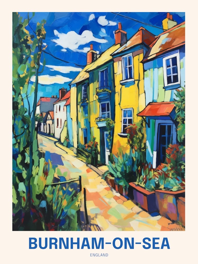 Burnham On Sea England 4 Uk Travel Poster