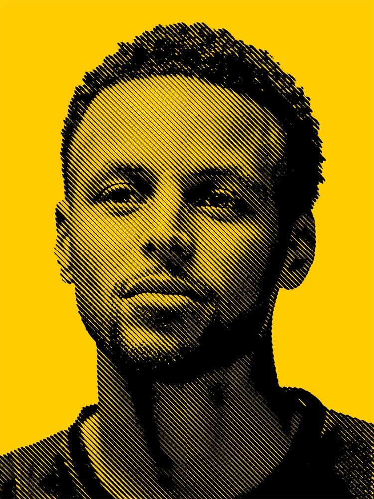 Stephen Curry American Basketball Legend Line Illustration