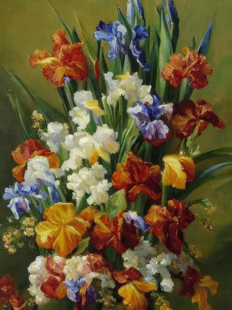 Iris Painting 1 Flower