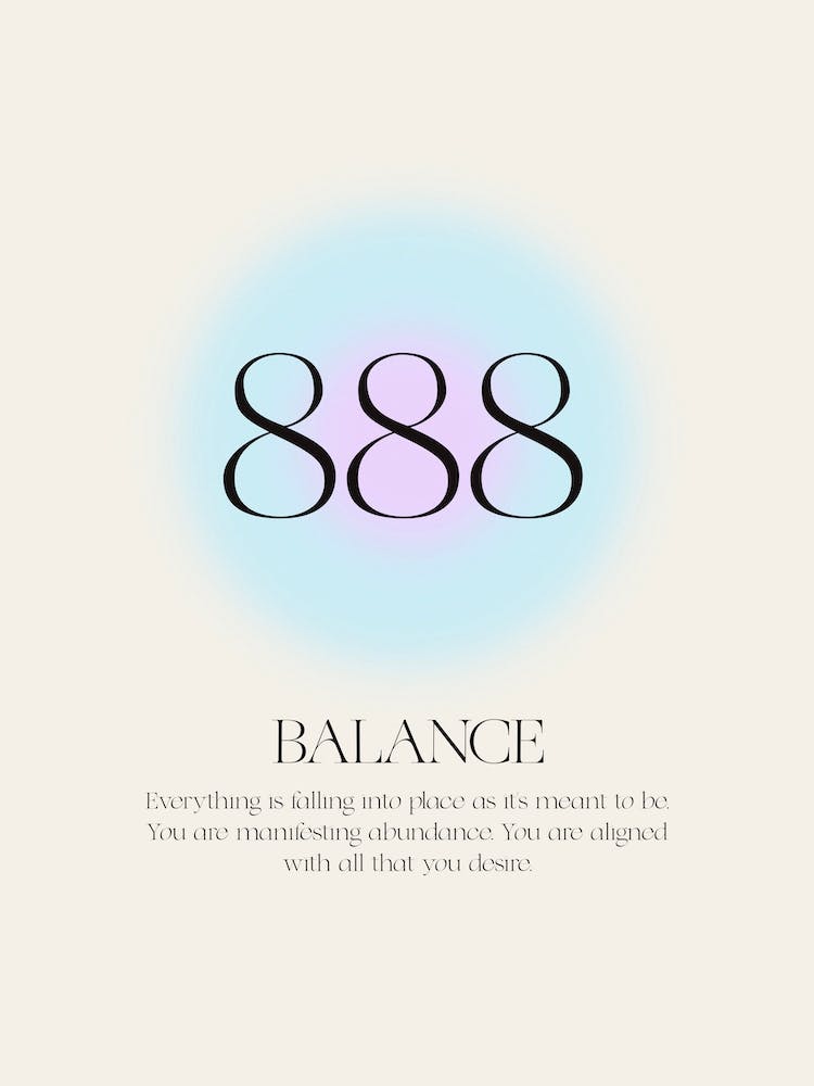 Angel Number 888 Balance