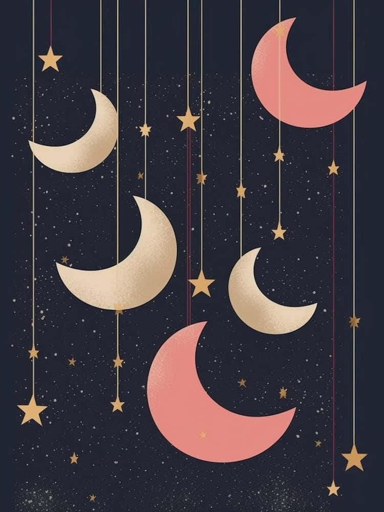 Moon And Stars Boho Celestial 1