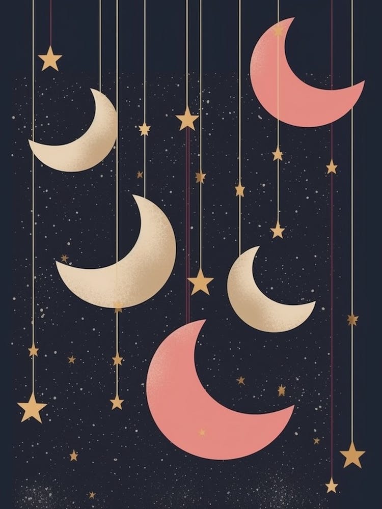 Moon And Stars Boho Celestial 1