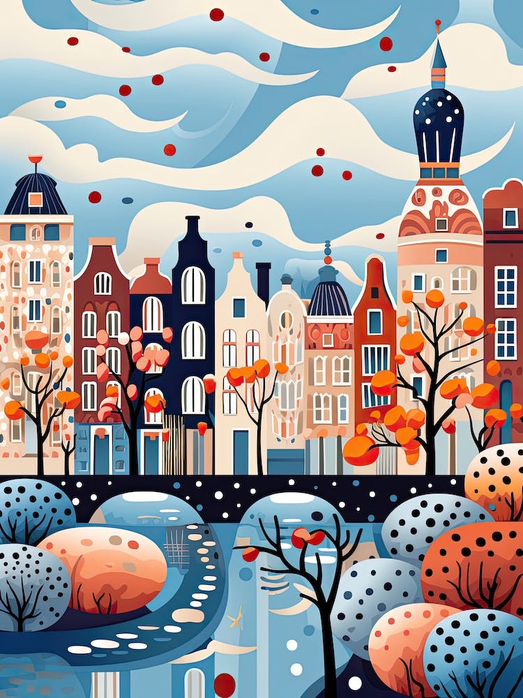 Amsterdam, Illustration In The Style Of Pop Art 1