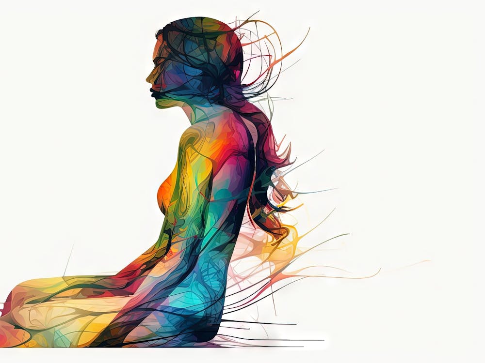Woman Sitting In Meditation