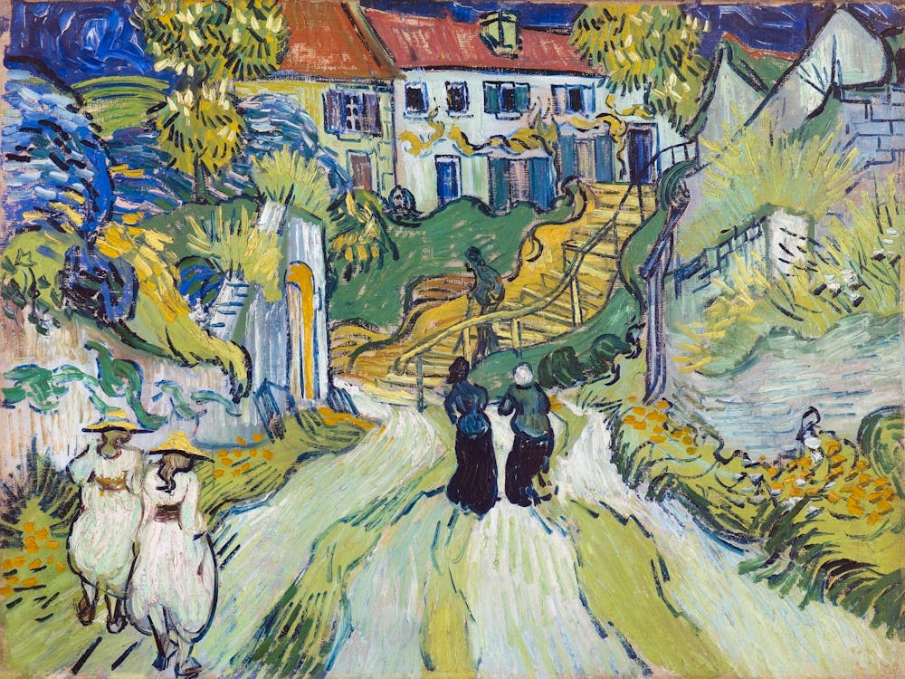 Stairway At Auvers (1890), Vincent Van Gogh