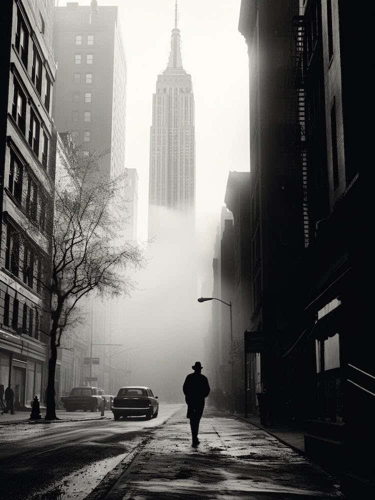 New York City, Black And White Analogue Photograph 4