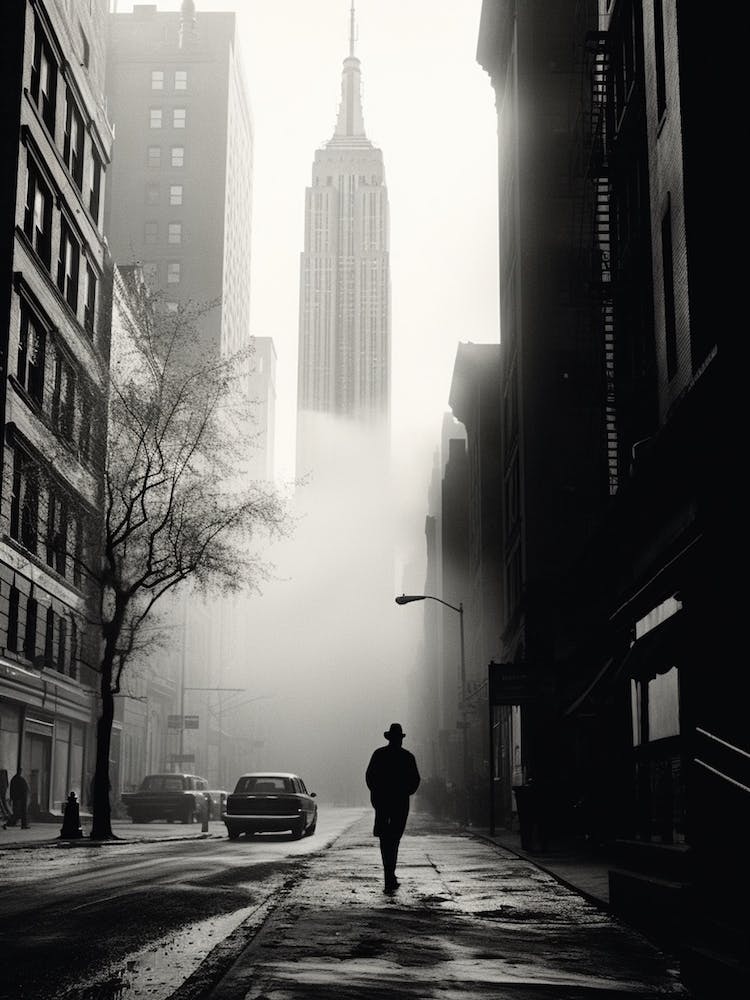 New York City, Black And White Analogue Photograph 4