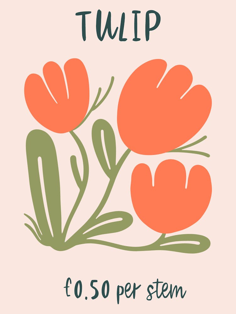 Flower Market Poster Tulips