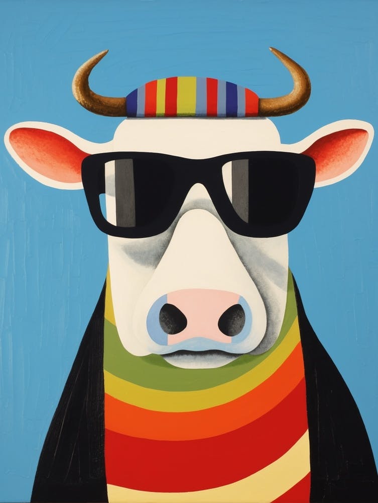 Little Cow 2 Wearing Sunglasses