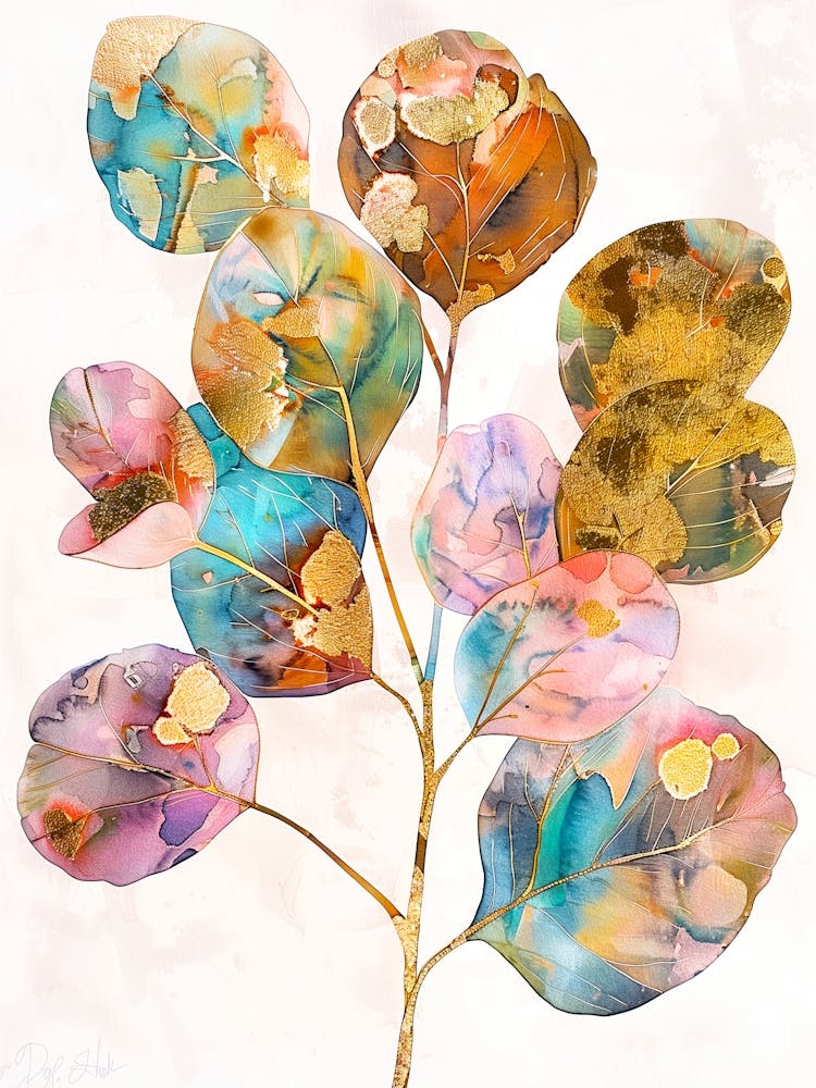 Multicolored Leaves nature floral art