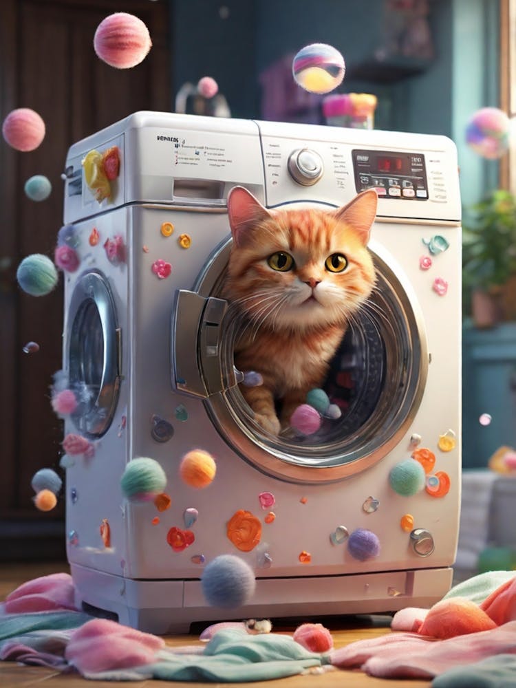 Cat In Washing Machine 16