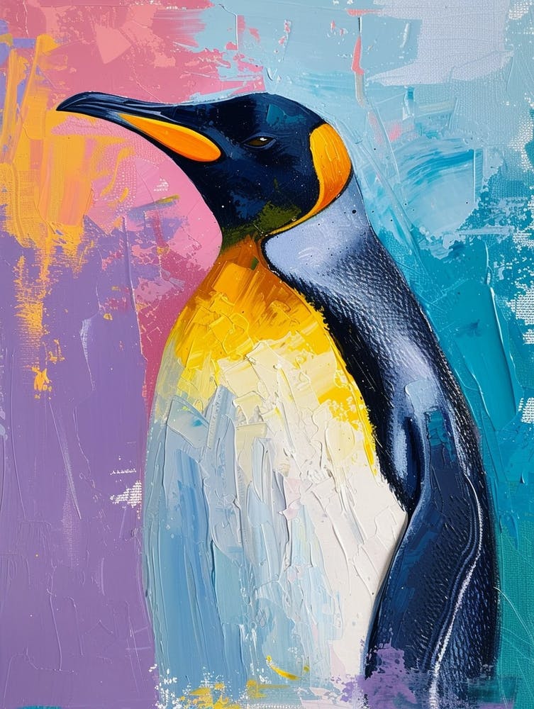 King Penguin Robben Island Colour Block Painting 3