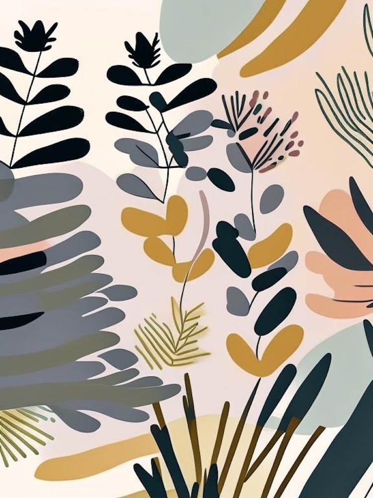 Running Pine Wildflower Modern Muted Colours 1