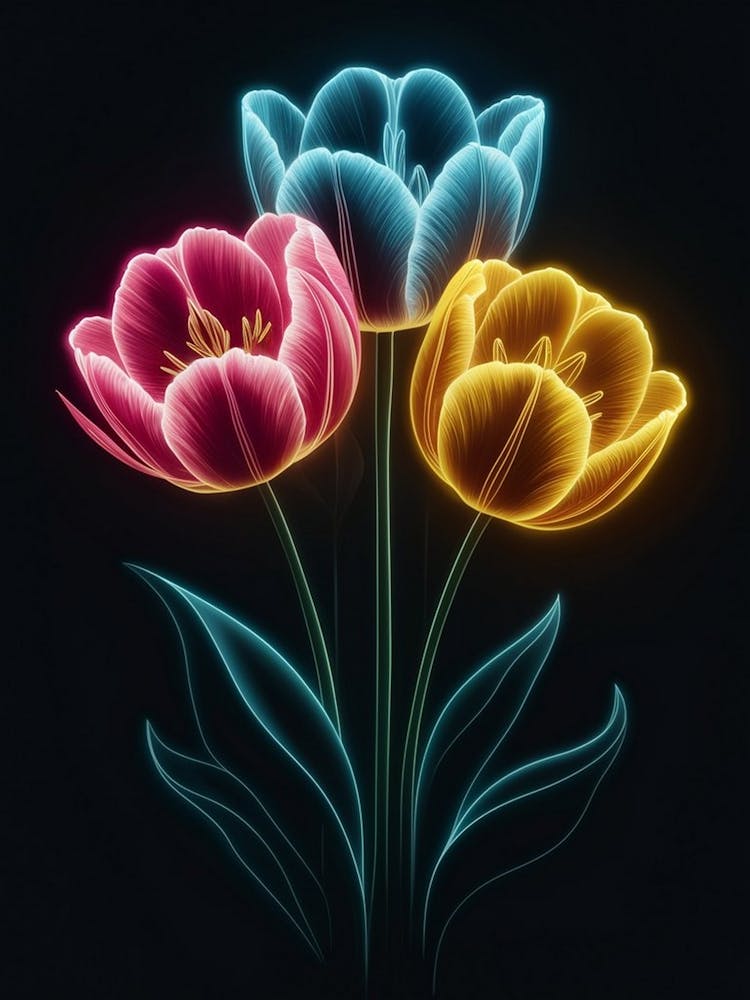 Neon Tulips 1