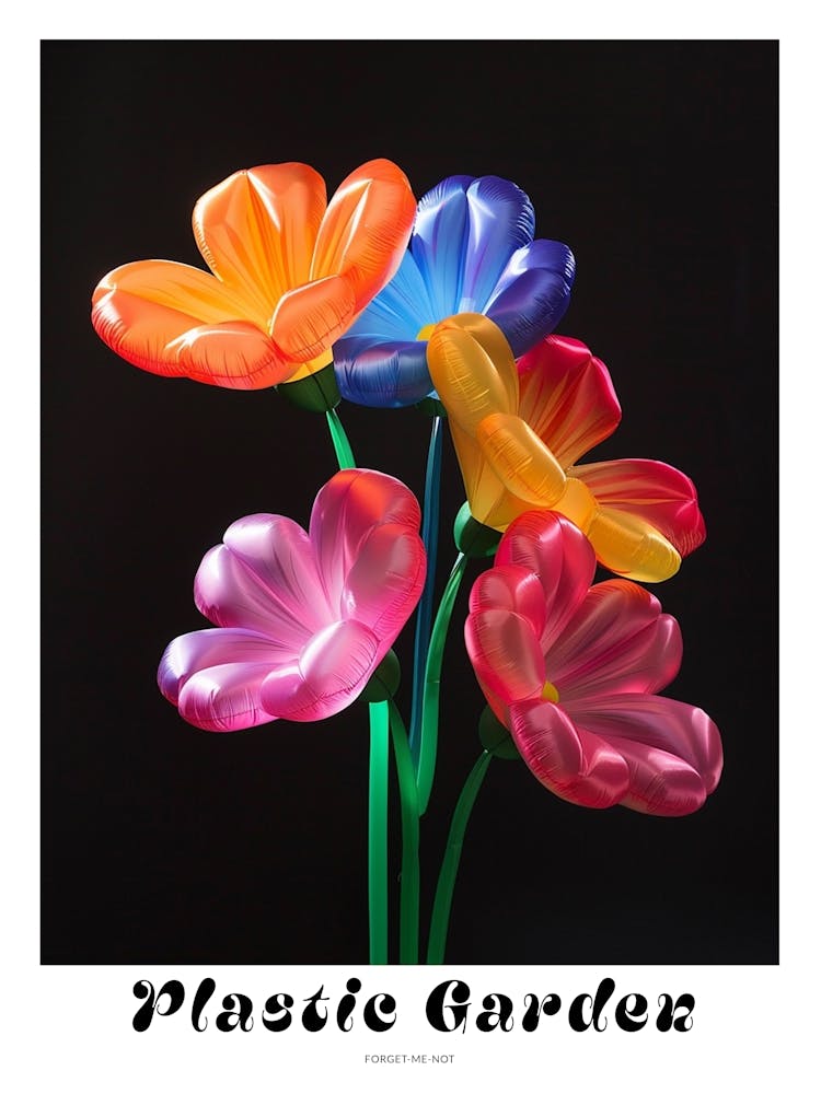 Affiche Fleurs Gonflables Lumineuses Myosotis 2