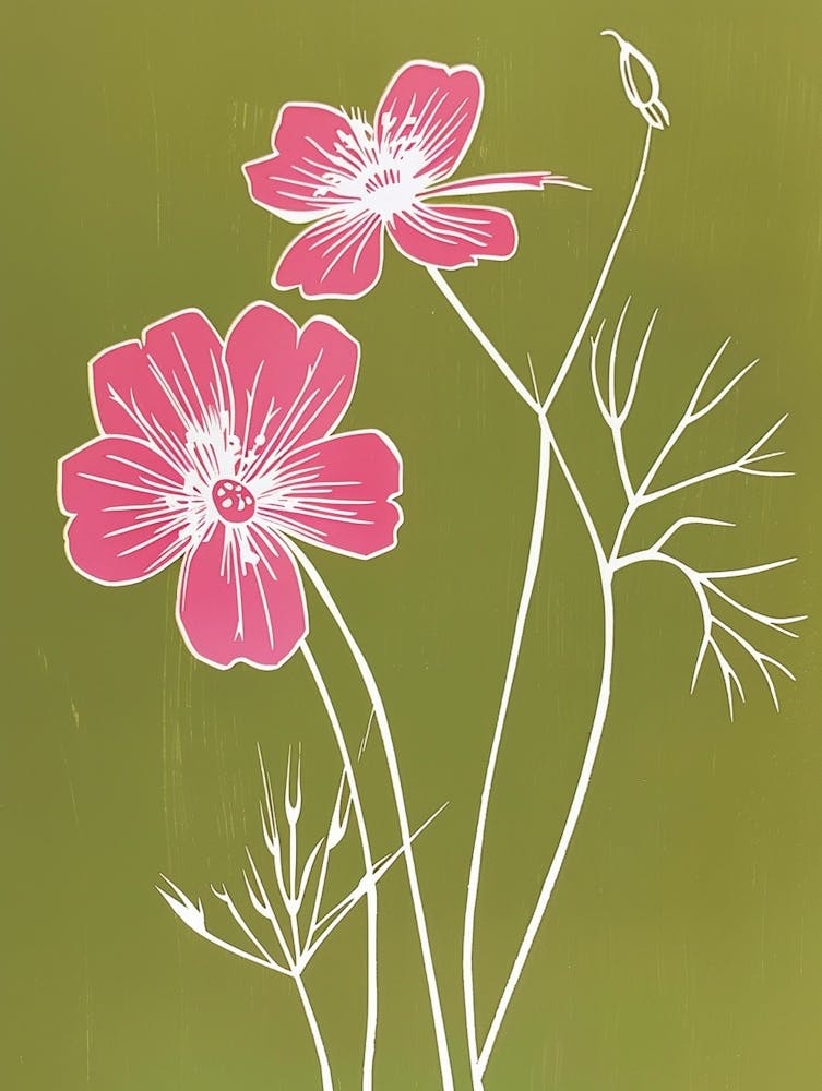 Pink & Green Love In A Mist 6