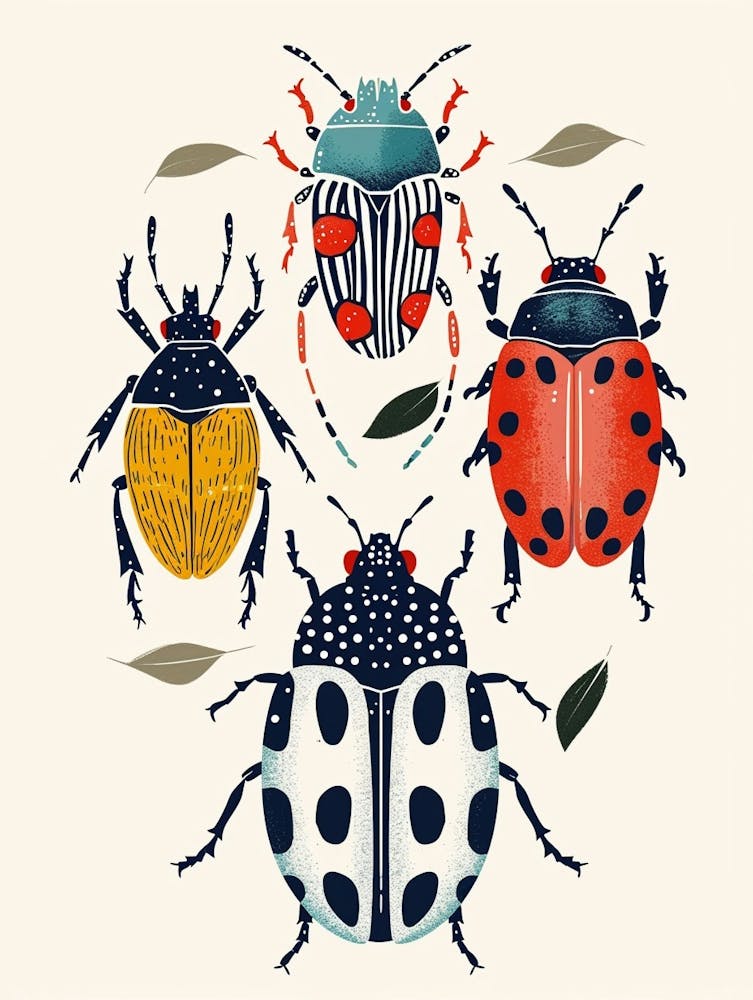 Colourful Insect Illustration Beetle 5