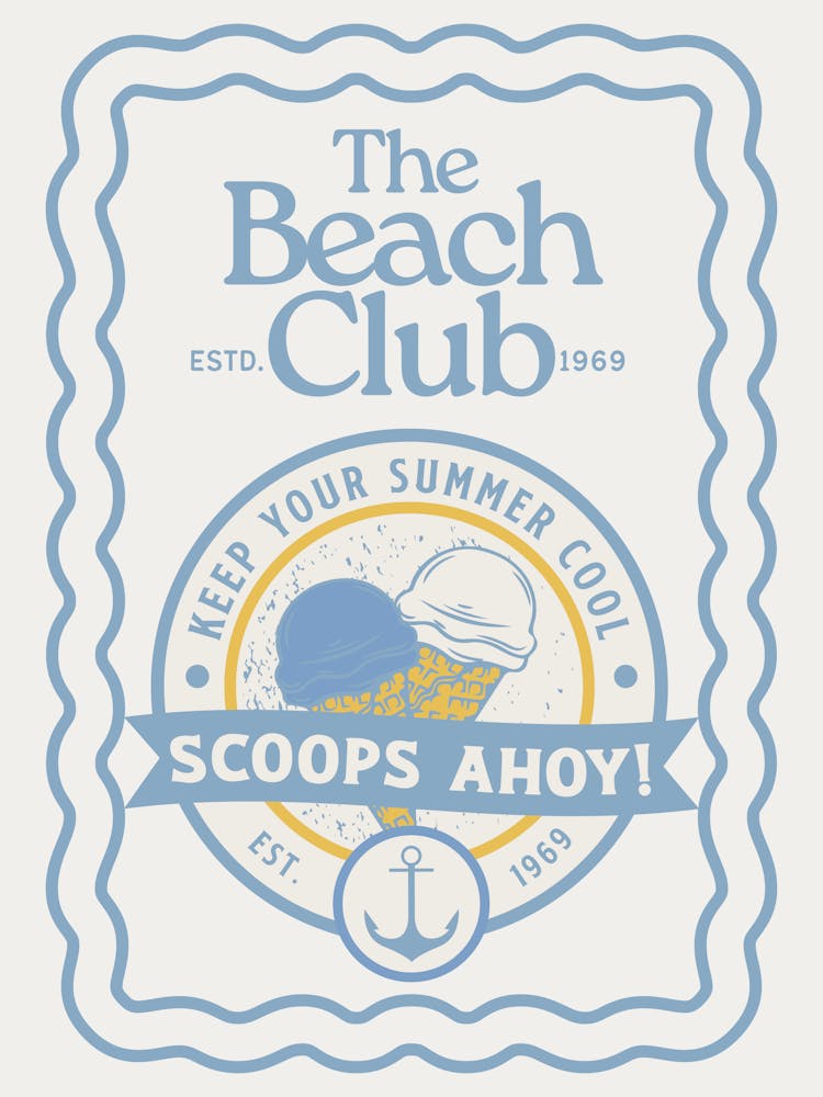 The Beach Club | Trendy Preppy Aesthetic Coastal Tropical 2