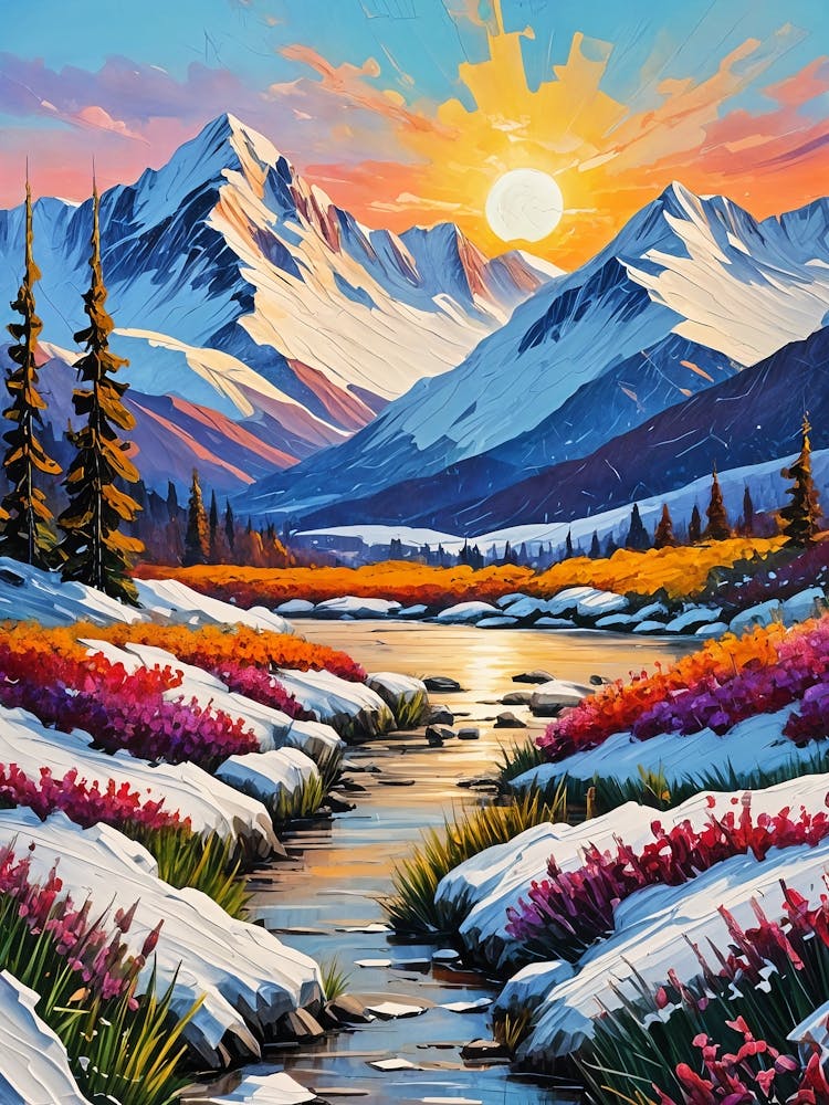 Spring Sunset In The Mountains no2