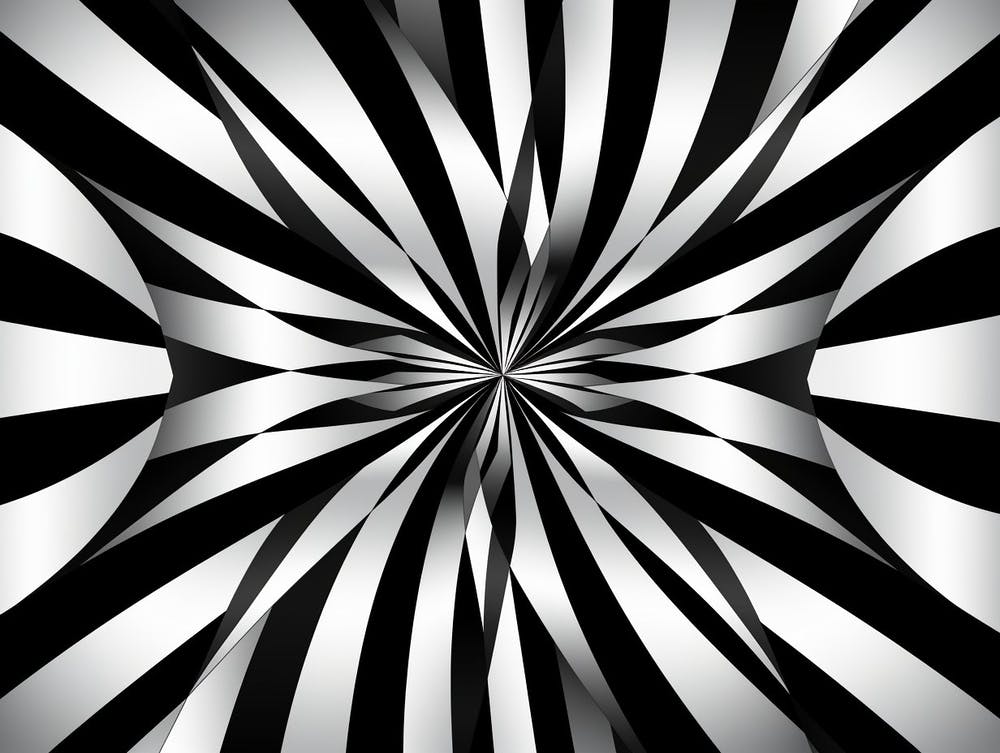 Illusion Abstract Black And White 1
