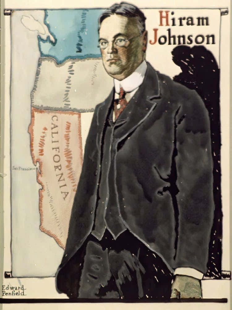 Hiram Johnson (1917), Edward Penfield