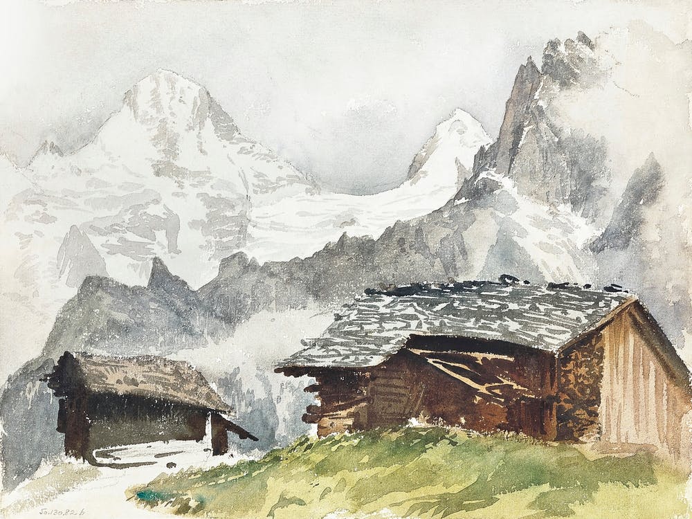 Chalets, Breithorn, Mürren (1870), John Singer Sargent