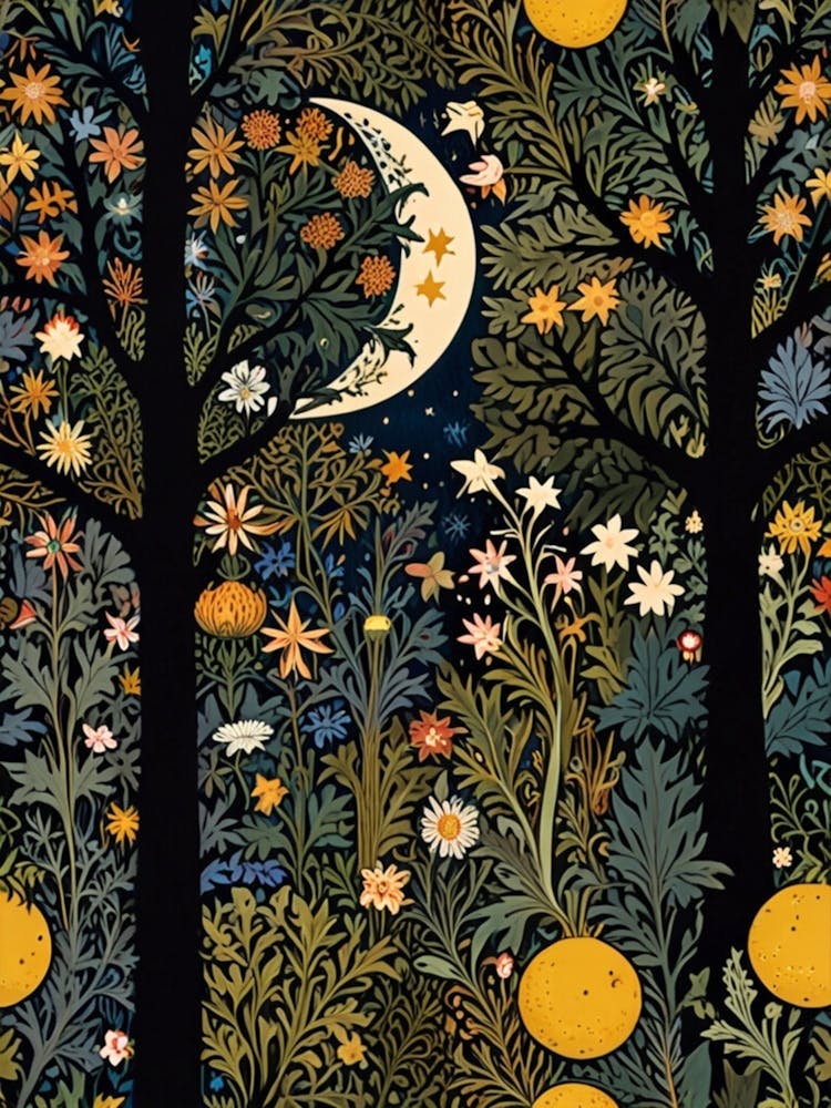 William Morris Moonlight In The Forest 72