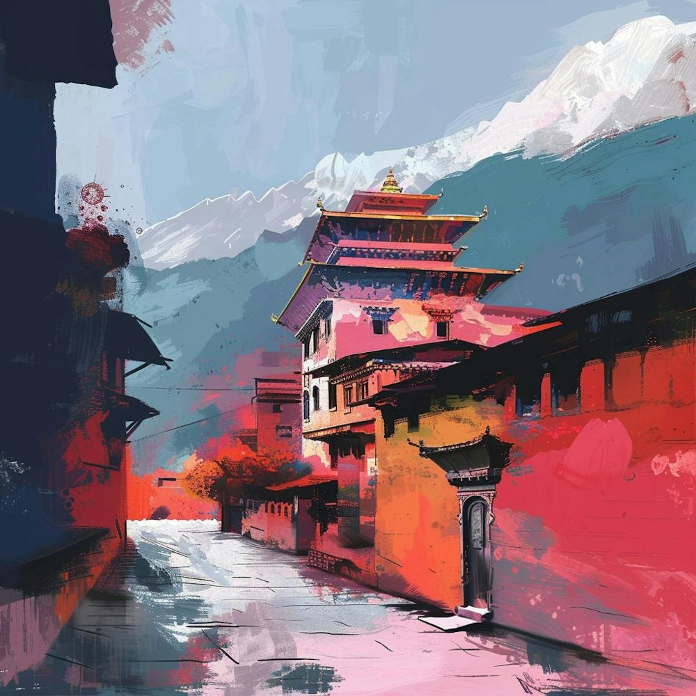 Street In Bhutan