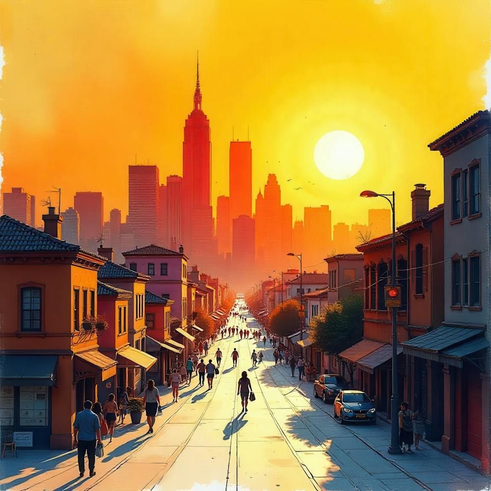 Sunset In New York City 5