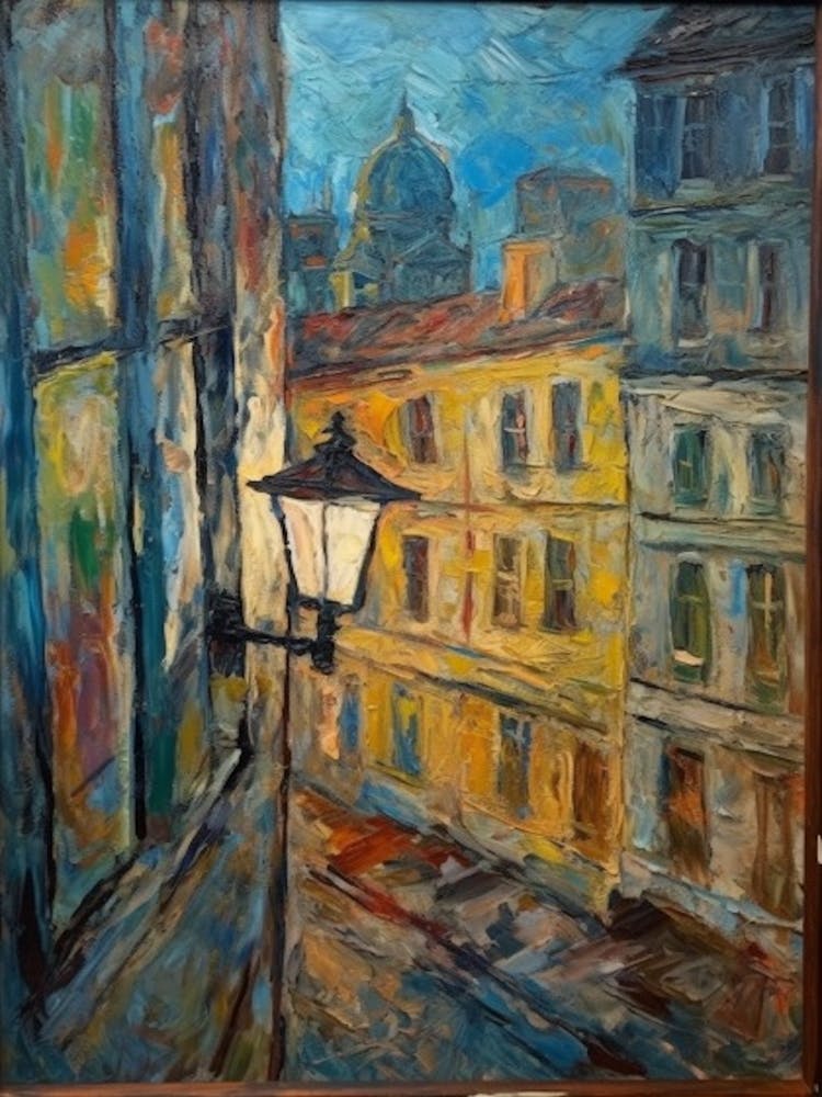 Window View Of Moscow Russia In The Style Of Expressionism 4