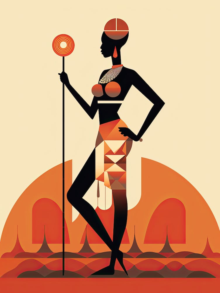 Minimalistische Reise des afrikanischen Stammes