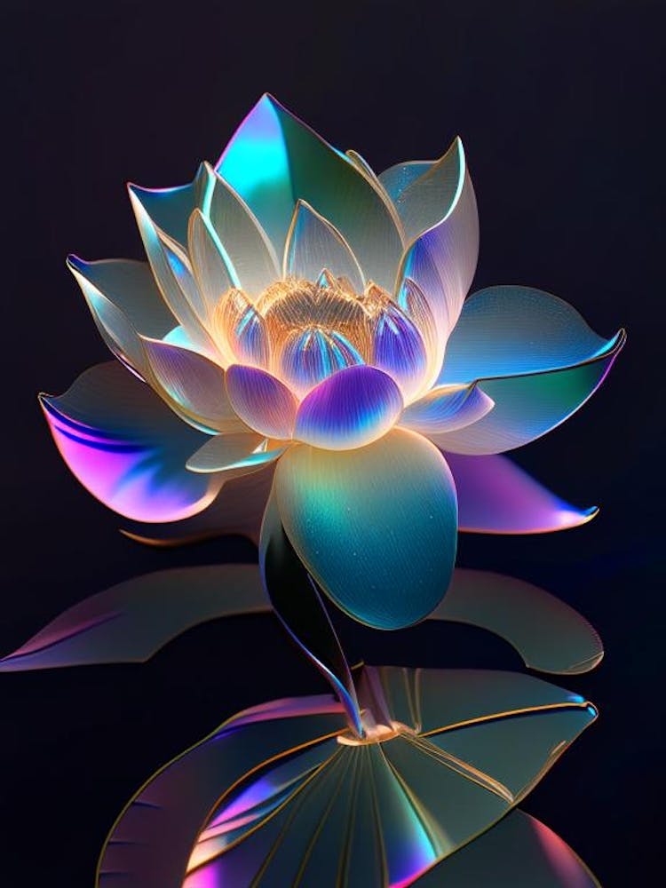 Amerikanischer Lotus Holografisch 4